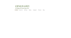 Desktop Screenshot of genus-loci.ca